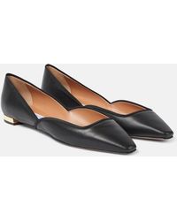 Aquazzura - Maia Leather Ballet Flats - Lyst