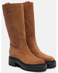 Hogan - H700 Stivali Suede Knee-High Boots - Lyst