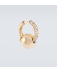 Rainbow K - Piercing 14kt Gold Single Earring With Diamonds - Lyst