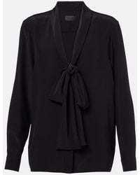 Nili Lotan - Angelique Bow-Detail Silk Blouse - Lyst