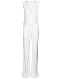 Galvan London Tribeca Crêpe Bridal Jumpsuit - White