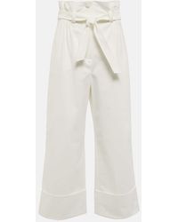 Max Mara - Nigella Belted Cotton-blend Pants - Lyst