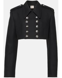 KHAITE - Leara Cropped Wool-Blend Jacket - Lyst