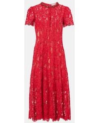Self-Portrait - Embellished Fishnet Midi Dress - Lyst