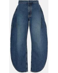 Alaïa - Petal High-Rise Barrel-Leg Jeans - Lyst