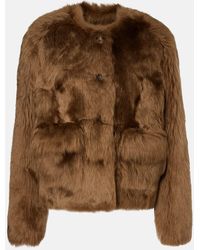 Altuzarra - Jacke Maury Aus Faux Fur Mit Leder - Lyst