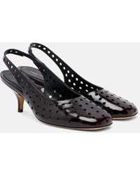 Dries Van Noten - 65 Perforated Leather Slingback Pumps - Lyst