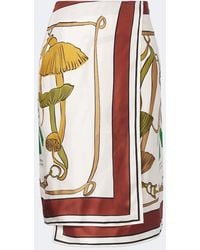 Dorothee Schumacher - Cosmic Funghi Printed Silk Twill Wrap Skirt - Lyst