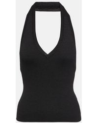 Nili Lotan - Ivey Ribbed-Knit Halterneck Silk Top - Lyst