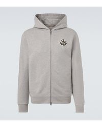 Moncler - Logo Cotton Zip-Up Hoodie - Lyst