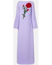 Carolina Herrera - Sequined Crepe Gown - Lyst