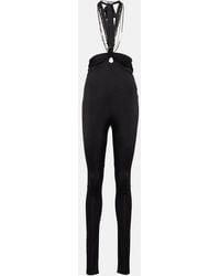The Attico - Ruby Halterneck High-Rise Slim Pants - Lyst