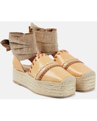 Ulla Johnson - Leather Platform Espadrilles - Lyst
