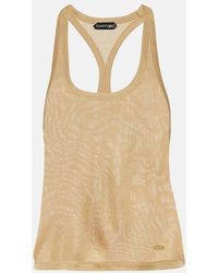 Tom Ford - Micro-Rib Silk Jersey Tank Top - Lyst
