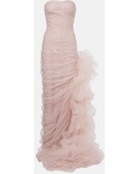 Marmar Halim - Robe Aus Tuell Mit Pailletten - Lyst