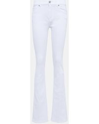 7 For All Mankind - High-Rise Slim Jeans Bootcut Optic - Lyst