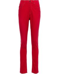 Y. Project Panelled High-rise Skinny Jeans - Red