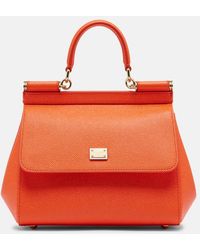 Dolce & Gabbana - Sicily Small Leather Top-Handle Bag - Lyst