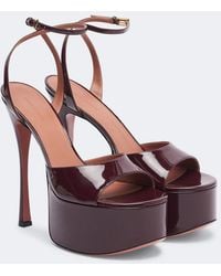 AMINA MUADDI - Aya Patent Leather Platform Sandals - Lyst