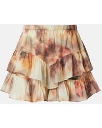 Isabel Marant - Jocadia Printed Ruffled Cotton Skort - Lyst