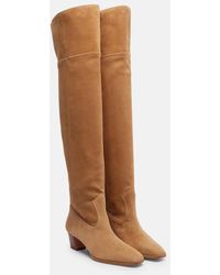Aquazzura - Nomad 50 Suede Over-The-Knee Boots - Lyst