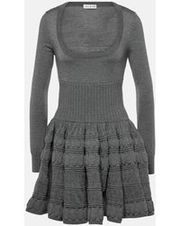 Alaïa - Vestido corto de mezcla de lana - Lyst