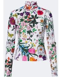 Gucci - Flora Printed Jersey Top - Lyst