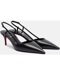 Christian Louboutin - Miss Z Sling 60 Leather Slingback Pumps - Lyst