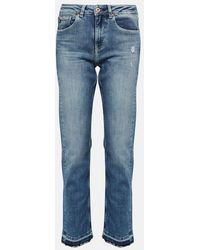 AG Jeans - Mid-Rise Straight Jeans Girlfriend - Lyst