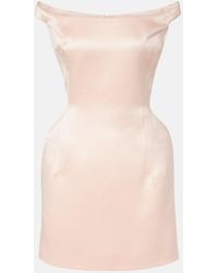 Magda Butrym - Silk Satin Minidress - Lyst