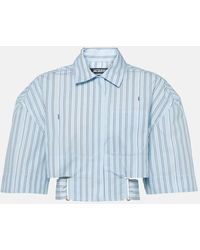 Jacquemus - La Chemise Courte Bari Striped Cotton Shirt - Lyst