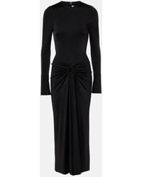 Victoria Beckham - Gathered Midi Dress - Lyst