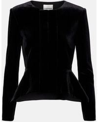 Roland Mouret - Peplum Velvet Jacket - Lyst