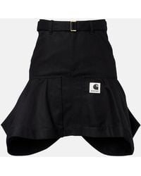 Sacai - X Carhartt Cotton Canvas Miniskirt - Lyst