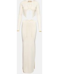 AYA MUSE - Ribbed-Knit Cutout Maxi Dress - Lyst