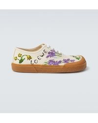 Loewe - Terra Vulca Embroidered Canvas Sneakers - Lyst