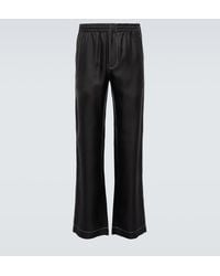 Prada - Silk Pants - Lyst