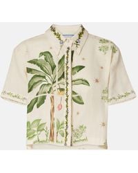 Agua Bendita - Virtuosa Wild Embroidered Linen Shirt - Lyst