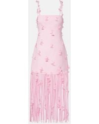 Jonathan Simkhai - Juliana Floral-Applique Linen-Blend Cocktail Dress - Lyst