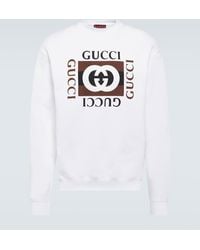 Gucci - Felpa in jersey di cotone con logo - Lyst
