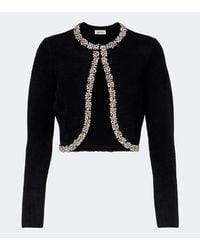 Jonathan Simkhai - Embellished Cropped Cardigan - Lyst