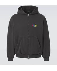 Balenciaga - Kapuzenjacke Aus Baumwoll-Jersey - Lyst