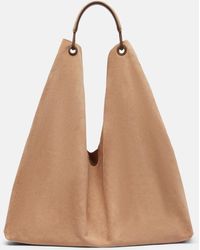 The Row - Bindle Three Suede Shoulder Bag - Lyst