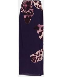 Dries Van Noten - Printed Maxi Skirt - Lyst