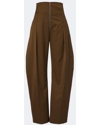 Ferragamo - Wool And Cashmere Barrel-Leg Pants - Lyst