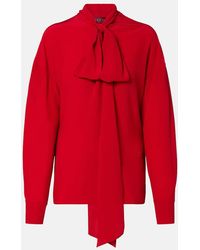 Gucci - Bow-Detail Silk Blouse - Lyst