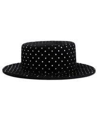 Ruslan Baginskiy - Embellished Felt Canotier Hat - Lyst