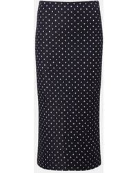 Max Mara - Polka-Dot Jersey Midi Skirt - Lyst