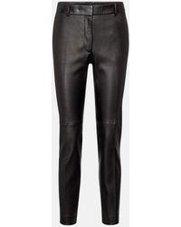 JOSEPH - Coleman Mid-Rise Leather Pants - Lyst