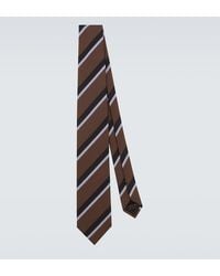 Brioni - Striped Silk Jacquard Tie - Lyst